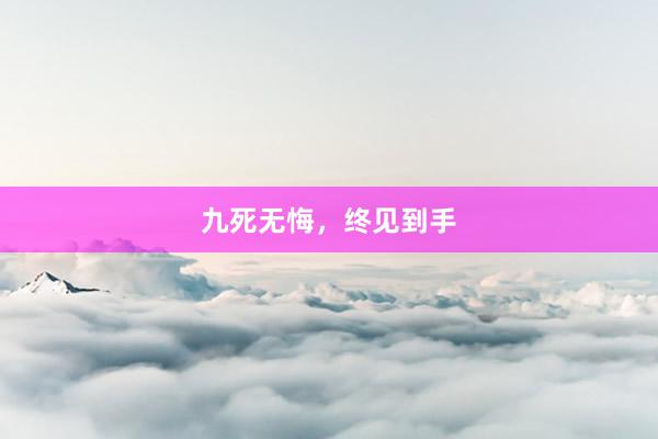 九死无悔,终见到手